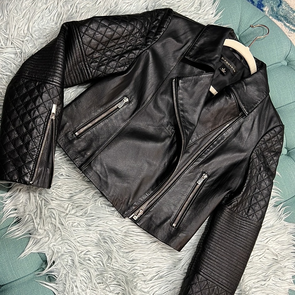 Bagatelle Genuine Leather Cropped Jacket